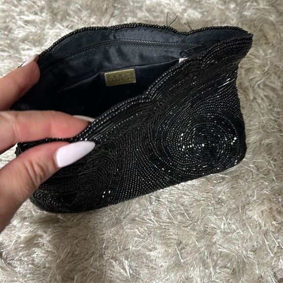 (3) Black Sequin Pouch Clutch Shoulder Evening Purses - Picture 7 of 7